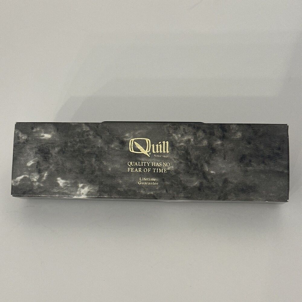 Quill Pen Fine Tip Silver And Gold Ink Pen 6” With Flying F On Lid